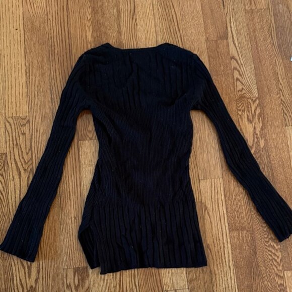 Calvin Klein Black Ribbed Top - Picture 3 of 3